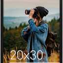 Vittanly 20x30 Picture Frame for Wall, Plexiglass, Displays Poster 16x24 with Mat or 20x30 without Mat, PVC Frame Material, Horizontal or Vertical Hanging, 1 Pack, Black