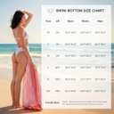 Bellecarrie Women's Thong Rave Bottoms High Waisted High Cut Bikini Bottoms (White, XS)