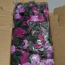 KHOYIME 9 Pack 72 FT Artificial Flower Garland, Fake Purple Roses Vines Silk Flowers Faux Plastic Outdoor Hanging Floral Ivy Garland Decoration for Wedding Arch Bedroom Home Wall Backdrop Room Decor