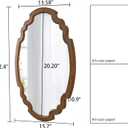 Hanging Farmhouse Oval Mirrors for Wall Decor 16 X 22 Inch, Handmade Burning Finished Oval Bathroom Mirrors for Over Sink, Rustic Wood Mirror for Entryway, Horizontal or Vertical