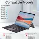 Type Cover for Microsoft Surface Pro 7+ / Pro 7/6 / 5/4 / 3, 12.3 inch, Ultra-Slim Wireless Bluetooth Tablet Keyboard with Multi Touchpad (Black)