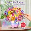 Mothers Day Gifts for Mom, Grandma, Wife-Pop Up Card with Music and Lights Life Sized 3D Paper Flower Bouquet – Greeting Card for Women, Mom, Wife, Daughter, Grandma – Birthday Gift with Envelope-Hummingbird