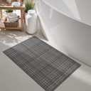 Uphome Bath Mats for Bathroom, Gray Super Absorbent Bathroom Rug, Rubber Backing Non-Slip Minimalist Bath Mat, Machine Washable Quick Dry Ultra-Thin Toilet Rug for Sink Shower Door Mat, 16x24 inch