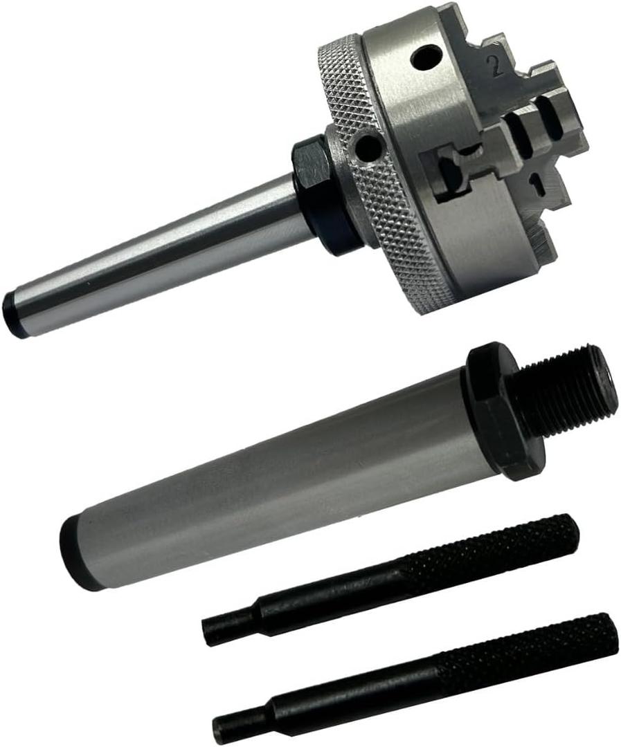 SMALL CHUCKS (50 MM 4 JAW SELF CENTER WITH MT1 & MT2 ARBORS) Mounting Thread: M14 x 1