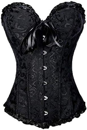 Cjfdfy Women's Lace Up Bustier Corset Tops Adjustable Sexy Trendy Overbust Shapewear Large 