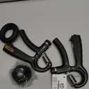 FitBeast Hand Grip Strengthener Workout Kit (5 Pack), 2 Forearm Grip Adjustable Resistance Hand Gripper, Finger Stretcher, Grip Ring & Stress Relief Grip Ball for Athletes (Black)