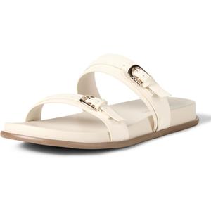 The Drop Women's Avona Two Strap Slide Sandals (8.5, Cream)
