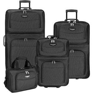 Travel Select Amsterdam Expandable Rolling Upright Luggage, Gray, 4-Piece Set