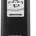 Hamilton Beach Smooth Touch Electric Automatic Can Opener Easy Push Down Lever, For All Standard-Size and Pop-Top, Extra Tall, With Bottle Opening Accessory and Built-In Knife Sharpener, Black