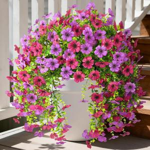 Artificial Fake Flowers Plants for Outdoor UV Resistant Summer Decoration