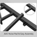 zunatu King Size Metal Bed Frame with Victorian Style Headboard and Footboard, Steel Slat Support Platform Bed, No Box Spring Needed, Under Bed Storage, Easy Assembly, Black