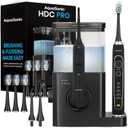 AquaSonic Home Dental Center PRO  Brushing & Flossing Made Easy  Brush & Floss  Power Toothbrush & Water Flosser  Whiter Teeth & Healthier Gums  Black Series Pro+Oral Irrigator
