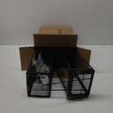 2-Pack Rat Traps Humane Live Mouse Vole Chipmunk Trap Cage for Indoors and Outdoors (Black)