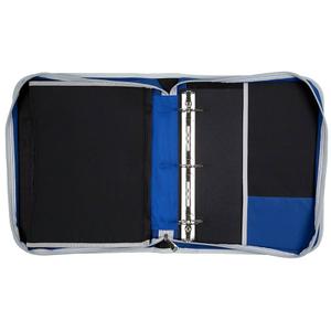Mead 1-1/2Inch Zipper Binder, 3 Ring Binder, Heavy Duty, PRO Platinum, Blue/Black (72864) 