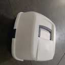 IRIS USA Cat Litter Box, Large Enclosure with Front Door Flap and Scoop, Covered Box with Handle and Buckles for Portability and Privacy, Navy/White