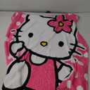 Kitty Silk Flannel Fleece Throw Blanket, Soft Plush, 40 x 60 Inch, All Seasons Blanket for Couch, Sofa, Bed, Camping, Travel (Pink-1)