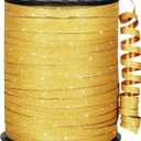 500 Yards Gold Ribbon Curling Glitter, Balloon String, Shiny Metallic Curly Roll for Gift Wrapping Ribbon for Christmas, New Years, Graduations, Birthday Decoration, 3/16"