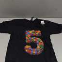 5 Year Old Blocks Building Master Builder 5th Birthday Boy T-Shirt (Small, Black)