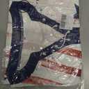 VILOVE American Flag Shirt Tops Women 4th of July T-Shirts Ring Hole Star Stripes USA Short Sleeve V-Neck Patriotic Tees (M)