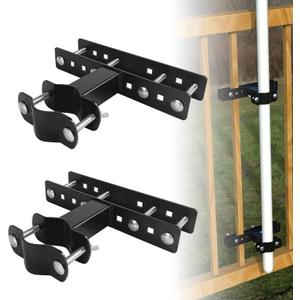 Patio Umbrella Holder - Heavy Duty Outdoor Deck Shade Balcony Umbrella Stand Attaches to Railing Maximizing Patio Space, Bench Deck Umbrella Mount Fixed Clip Umbrella Clamp, 2 Pack