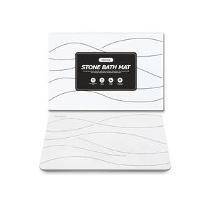 Super Absorbent Stone Bath Mat, Super Non-Slip Diatomaceous Earth Bathroom Rug, Easy Clean for Bathroom, Kitchen and Shower, Home Decor Accessories Rugs, Quick Dry (15.3″x23.6″, White)