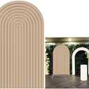 Arch Backdrop 7ft Height Ripple Pattern Arch Stand Covers Stretchy Spandex Fabric Pure Color Background for Birthday Baby Shower Party Decoration (ZUS-Arch-GX-1265)