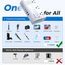 DOACE 220V to 110V Converter for European Travel - 350W 7 in 1 Voltage Converter US to Europe with 3AC, 2QC+2PD for Using U.S. Devices Abroad - Hair Straightener Shaver Toothbrush Laptop Camera Phone