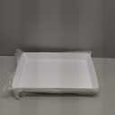 4-Pack Plastic 16" x 11" Large White Serving Trays Set - Reusable Serving Platters for Cookie, Appetizer, Charcuterie, Snack, Dessert, Party Food Display - Stackable Kitchen CounterTop Tray, BPA Free