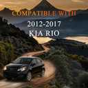 Left Driver Halogen Headlight Assembly Compatible with 2012-2017 Kia Rio