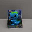 Bump N Go Dino - Moving Bubble Blower for Kids, Lights and Sounds Dinosaur Bubbler, Spins and Moves, Outside Toy, Automatic Bubble Machine, 4oz Bubble Solution Included, Blue