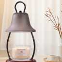 HONGZZI Candle Warmer Lamp with Timer & Dimmer - Electric Candle Light Warmer for Jar Candles, Adjustable Brightness, 2 Replacement Bulbs Included (Black)