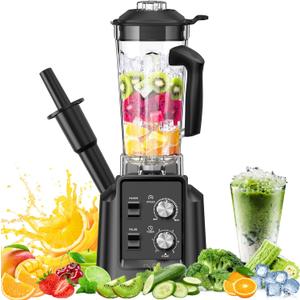 Blenders for Kitchen, Smoothie Blender - 1800W Professional Countertop Blender with 68oz Dishwasher-Safe Pitcher, Ice Crusher for Frozen Drinks & Smoothies, Black