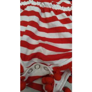 4th of July Toddler Baby Girl American Flag Tassel Romper with Headband (0-6 Months, Red)