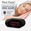Timex T231G AM/FM Dual Alarm Clock Radio with 1.2-Inch Display and Line-in Jack (Gunmetal) (Black)