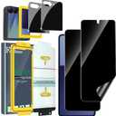 Ferilinso [Auto Dust Install] 2 Pack Inside Privacy Screen Protector for Samsung Galaxy Z Flip 7 [Phone Case Friendly], Anti-Spy Film with 2 Pack Front Tempered Glass Accessories