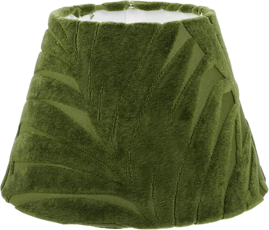 Ciieeo Fabric Lamp Shade with Convex Textured Leaves Pattern Decorative Replacement for Table and Desk Lamps Lightweight and Easy to Install for Bedroom and Living Decor