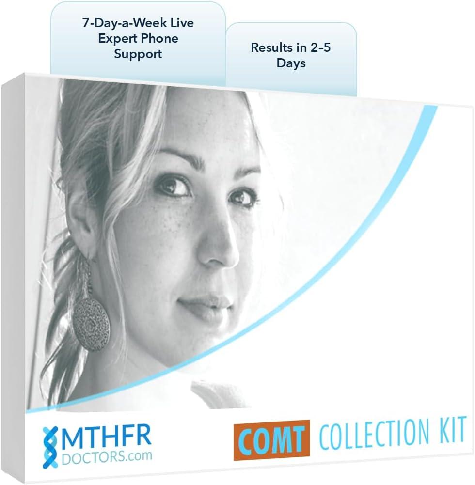 COMT Gene Test Collection Kit Comes with Results Interpretation and Live Support 7 Days a Week - Cheek Swab - Results in 2-5 Days.
