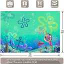2D Digital Print 7x5ft Fabric Hawaii Under The Sea Cartoon Summer Aloha Seaweed Underwater Hand-Painted Blurred Style Photography Backdrop Kids Birthday Party Photo Props