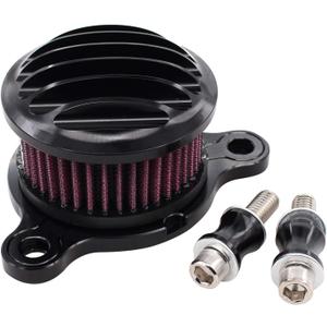 NewYall Air Cleaner Intake Filter System for Harley Davidson Sportster XL883 XL883N XL883R XL883P XL1200 XL1200L XL1200X Iron 883 Forty Eight XL1200X 1986-2019 Aluminum CNC