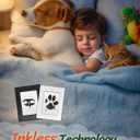 2 x Paw Print Kit for Dogs, Inkless Clean Touch 3.14.9 in, Dog Nose Print Kit with Ink Pad, Frames and Stickers, Mess-Free for Cats Puppies Kittens Memorial (Black)