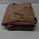 ULTCOVER Rectangular Patio Heavy Duty Table Cover - 600D Tough Canvas Waterproof Outdoor Dining Table and Chairs General Purpose Furniture Cover Size 111L x 74W x 28H inch (Brown)
