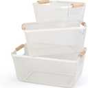 Wire Baskets for Organizing, 3 Pack Metal Mesh Basket with Handle for Pantry, 3 Sizes Wire Steel Bins Kitchen Organizers, Rectangle Fruit Vegetable Containers for Shelves Cabinets Storage Organization