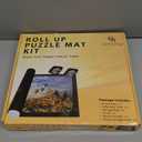 Jigsaw Puzzle Mat Roll Up Fits 2000 1500 1000 Pieces Puzzles, Large Pad Portable Table Non-Slip Board Saver Mats with 2 Sorting Trays, Inflatable Tube, Straps, Keeper Storage Bag, Adults Gifts (Green Felt)