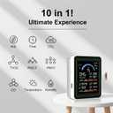 10 in 1 Smart Air Quality Monitor Indoor,Professional Air Quality Test Kit with | TVOC | HCHO | Temp | AQI | PM2.5 | PM0.3 | PM10
