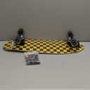 Nattork Complete Kid Skateboards 29" x 9" Youth Cruiser Skateboard for Beginners Double Kick Deck Concave Girls or Boys Skateboard (Golden Check)