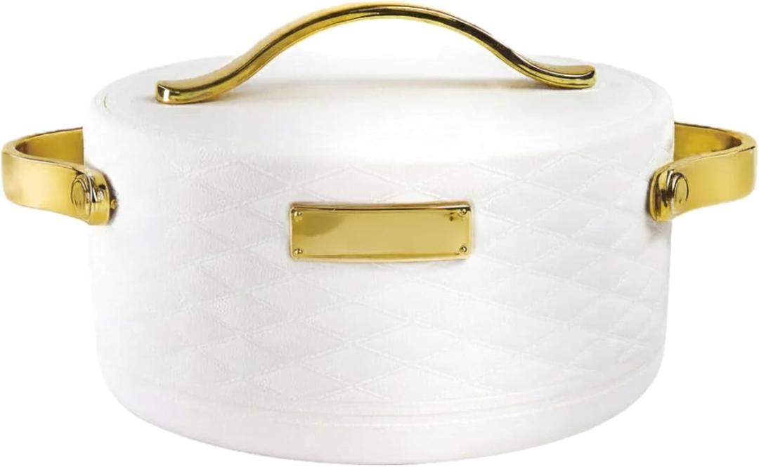 Casserole Insulated Inner Steel Casserole BPA Free Food Grade Use for Keeping Roti Serving Roti Biryani, Gravy Hot Pot for Kitchen Chapati Box Diwali Gift Item (Color White) (1500 ML)