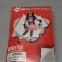 Morph Broken Doll Costume Girls - Creepy Doll Costume for Kids Girl - Scary Halloween Costumes for Girls Kids Cracked Dolls (Large)