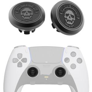 KD.FLY Metal Thumbsticks for PS5 Edge Controller Stick Module, 2Pcs Custom Thumb Sticks Grips Joystick Replacement Kit for PS5 Dual Sense Edge Accessories, Thumbstick Accessories Parts, Sugar Skull