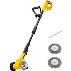 Electric Crack Weed Sweeper for Mellif 20V Battery(Not Included),Cordless Grout Cleaner/Patio Cleaner with1200 RPM&Wire/Nylon Brush,Weed Removal Clears Driveways, Paths, Patios And Pavings