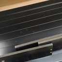 Wooden Tilt Out Trash Cabinet Bin, Dog Proof Garbage Can Holder, Kitchen Island with Laundry Hamper, Black